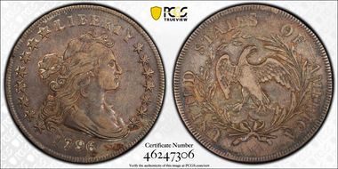 1796 $1 Small Date, Small Letters XF45