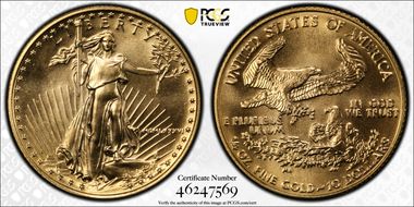 1986 $10 Gold Eagle MS69