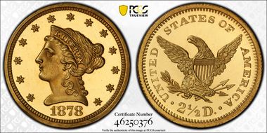 1878 $2.50 PR65DCAM