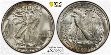 1943 50C MS66+
