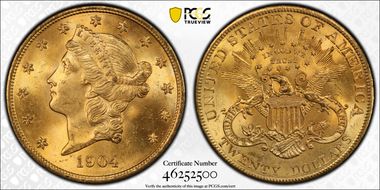 1904 $20 MS65