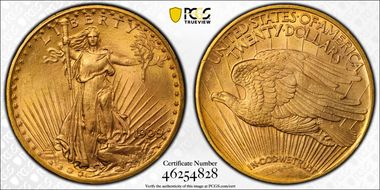 1909-D $20 MS65