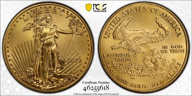 2008 $10 Gold Eagle MS68