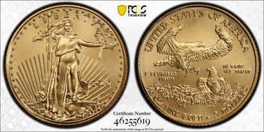 2020 $5 Gold Eagle MS70