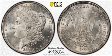 1878 8TF $1 MS64+
