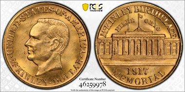 1917 G$1 McKinley MS63
