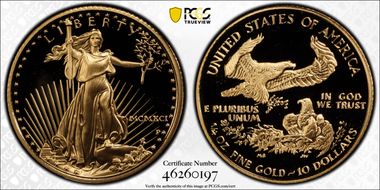 1991-P $10 Gold Eagle PR70DCAM