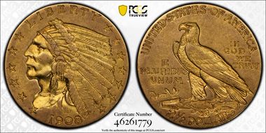 1908 $2.50 AU55