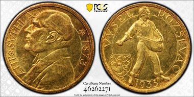 1933 Dukat X-M15 Dr. Antonin Svehla MS61