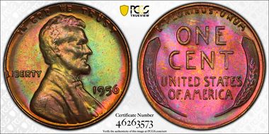 1956 1C MS67RB
