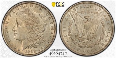 1892 $1 AU50