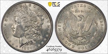1886 $1 MS62