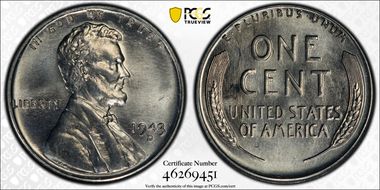 1943-D 1C MS65