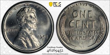 1943-D 1C MS66