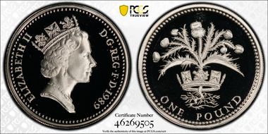 1989 £1 S-J7 Scottish Design Ag PR69DCAM