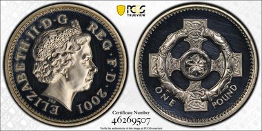 2001 £1 S-J16 N. Irish Ag PR63DCAM
