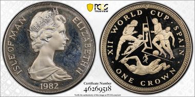 1982 Crown World Cup in Spain KM-94 CuNi MS64