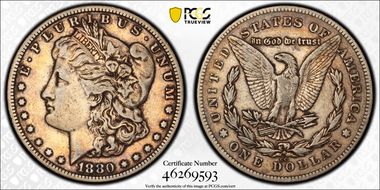 1880-CC $1 8/7 Reverse of 1878 VF25