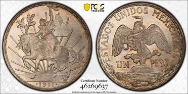 1911 Peso Caballito KM-453 Long Ray MS66