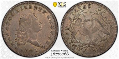 1795 50C O-113a, A over E AU53