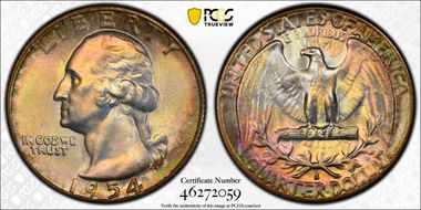 1954-S 25C MS66