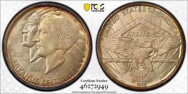 1936 50C Arkansas MS66