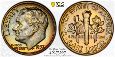 1957 10C PR65