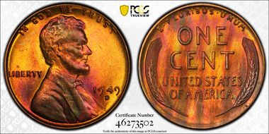 1949-D 1C MS65RB