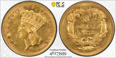 1878 $3 AU55