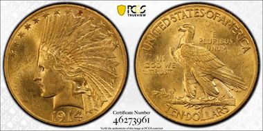 1914 $10 MS62