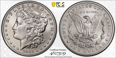 2021-O Privy $1 Morgan Dollar 100th Anniversary MS70