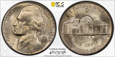 1945-D 5C RPM FS-501 MS67