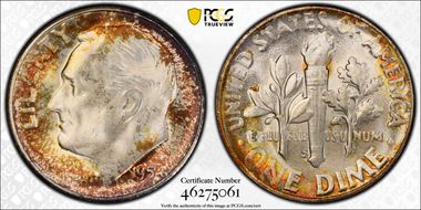 1954-S 10C No JS FS-901 MS67