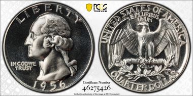 1956 25C FS-701, Reverse Die Gouge PR69