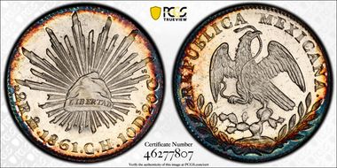 1861-Mo CH 2 R KM-374.10 MS65PL