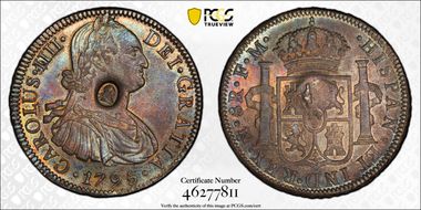 (1797) $1 S-3765A KM-634 C/M on Mex 8R MS62
