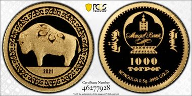 2021 1000 T Year of the Ox PR70DCAM