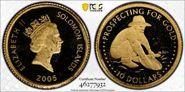 2005 $10 Prospecting for Gold PR63DCAM