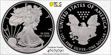 2020-W  $1 Silver Eagle PR70DCAM