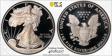 1995-W $1 Silver Eagle PR69DCAM