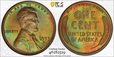 1953-D 1C MS66BN