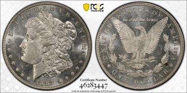 1887 $1 MS63PL