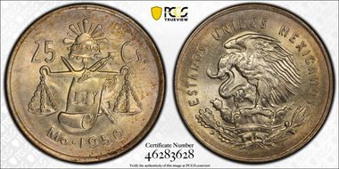 1950-Mo 25C MS66