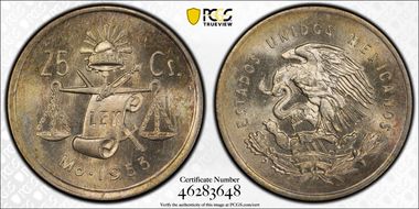 1953-Mo 25C MS66