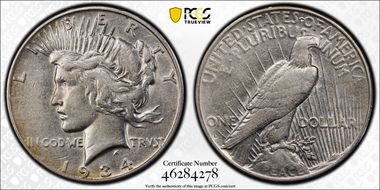 1934-S $1 VF35