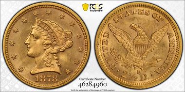 1878-S $2.50 MS65