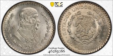 1963-Mo Peso KM-459 MS66