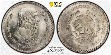 1958-Mo Peso KM-459 MS66