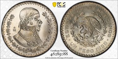 1958-Mo Peso KM-459 MS66