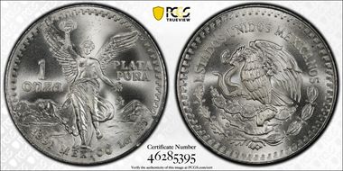 1991-Mo Onza Libertad Ag T1 - PLATA PURA MS68
